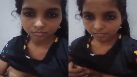 Andhra girl showing her small boobs on cam