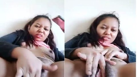 Bengaluru college girl fingering hairy pussy