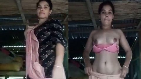 Bangla village wife striptease show