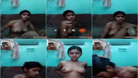 Bangladeshi girl taking nude bath on video call