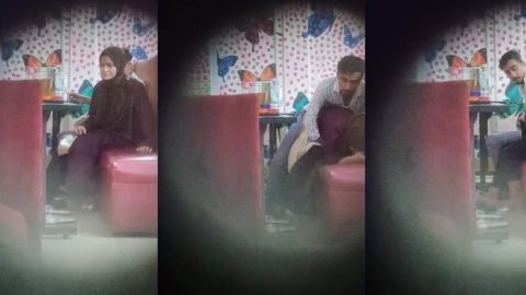 Bangladeshi hijab girl and her lover caught while fucking in restaurant