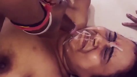 Bengali pornostar aunty gets massive facial cumshot after rough sex
