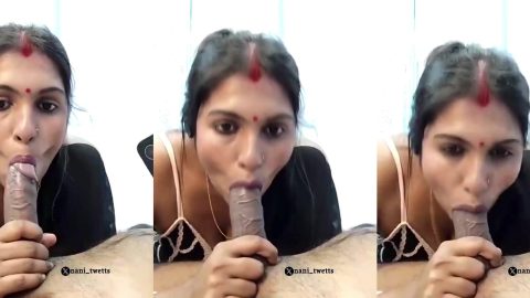 Bhojpuri horny aunty live telecast of deep blowjob