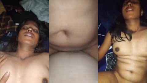 Big tits Mumbai girl pounding pussy and moaning with handsome bf