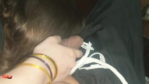 Blonde haryanvi wife gives pleasure of BJ and gets fucked