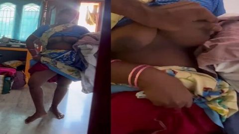 Chennai maid boobs press and nude walking
