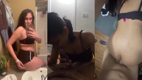 Chubby Instagram girl sucked cock and pounded pussy in doggy style