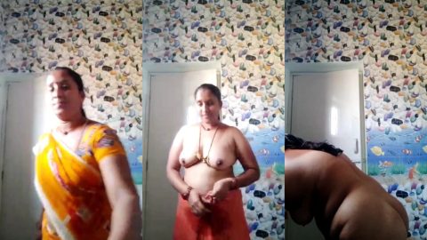 Chubby South Indian aunty nude in bathroom xxx video
