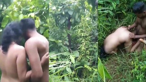 Cochin mallu couple naked romance and hot sex in jungle