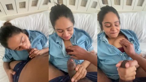 Cute Banglore girl Blowjob and boobs pressing mms