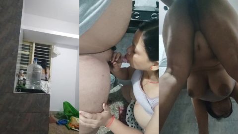 Darjiling Bengali bhabhi illicit chudai in kitchen with hubby's cousin