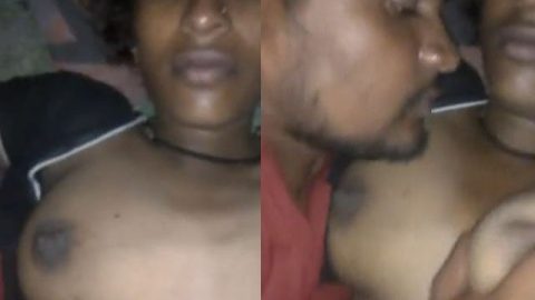 Dehati Bhabhi getting her boobs sucked by Devar