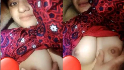Dehati cute wife showing her sexy white boobs