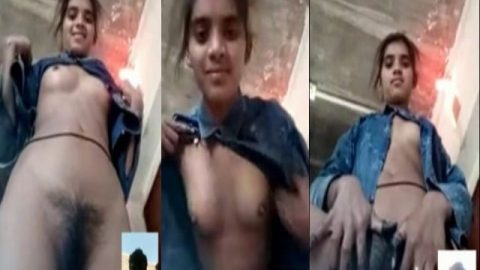 Dehati girl showing her bushy pussy on VC