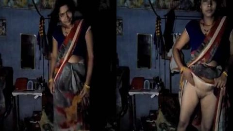 Dehati wife showing pussy selfie MMS video