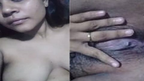 Desi GF hairy pussy rubbing in horniness
