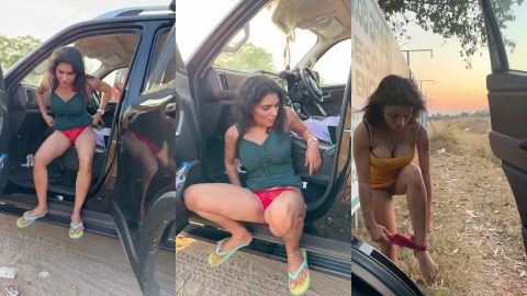 Desi Instagram girl pee on road viral hot clips
