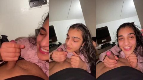 Desi Youtuber boy enjoying pleasure of girlfriend's erotic BJ