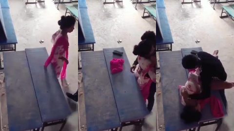 Desi college couple passionate sex in classroom