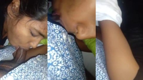 Desi cute girlfriend sucking smoothly boyfriend's tiny black cock