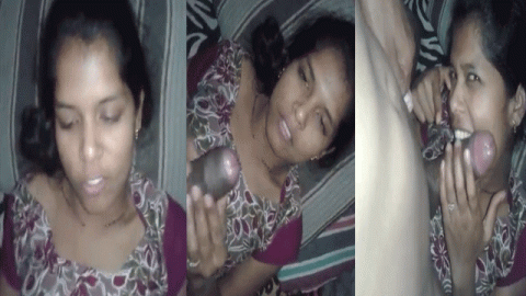 Desi girl giving nice blowjob MMS sex video
