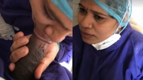 Desi nurse sucking dick of a patient