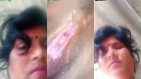 Desi village Bhabhi naked pussy show on video call