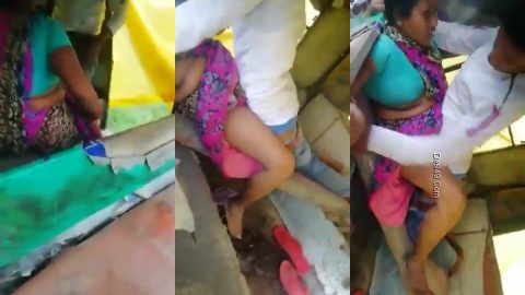 Desi village aunty viral chudai with young boy in rikshaw