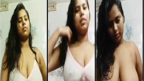 Girl showing her big boobs and pussy