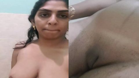 Girlfriend nude in bathroom viral MMS leaked