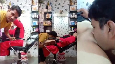 Gujarati beauty parlour man licked pussy of customer bhabhi