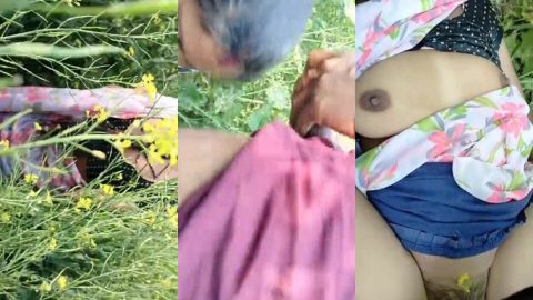 Horny Bhojpuri bhabhi and devar hot illicit sex in farm