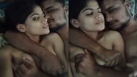 Horny Desi lover nude romance and fucking