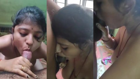Horny wife giving pro BJ early morning before hubby goes to work