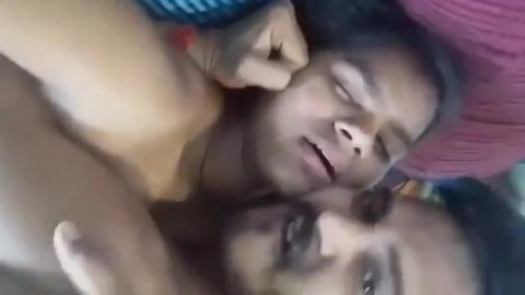 Hot Bihari boy sleeping in gf's arm after cums in pussy