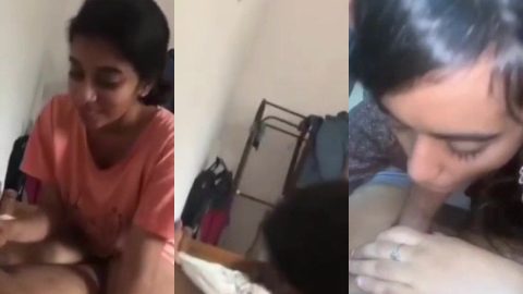 Hot college babe sweet blowjob and pussy drilling mms