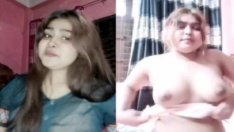 Indian TikTok girl boobs show and viral fingering