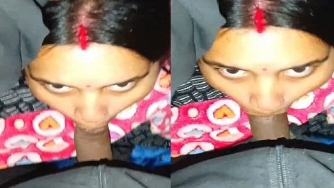 Indian bhabhi sensual blowjob POV viral MMS