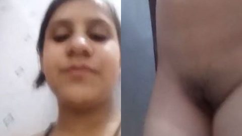 Indian cute girl showing her virgin boobs and pussy