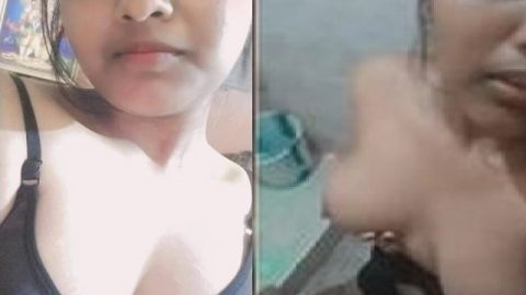 Indian girl removing bra boobs show viral clip