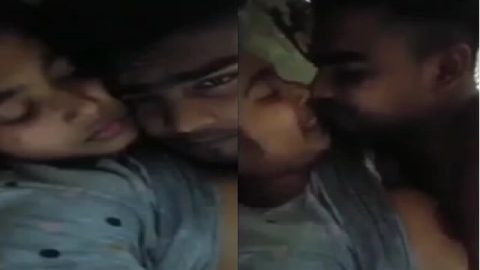 Indian lovers sex foreplay topless viral MMS