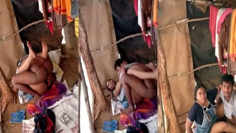 Indian slum couple caught fucking on voyeur's cam