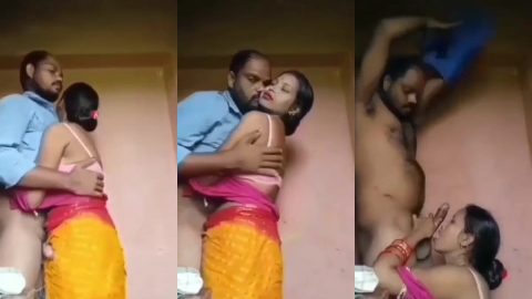 Indian village married couple first time chudai and blowjob video