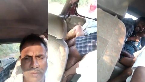 Kannada aunty fucked by horny driver in car in front of her husband
