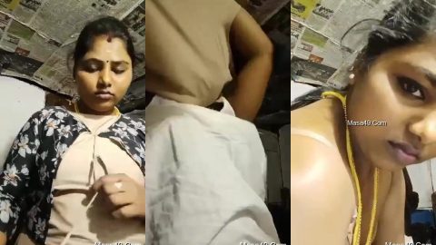 Kannada chubby bhabhi remove clothes and shows huge milky boobs