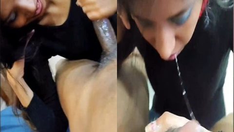 Lankan whore sucking dick of her client