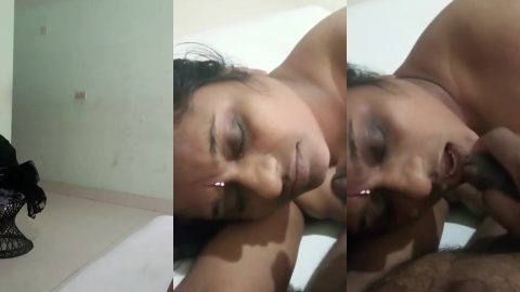 Madurai money seeker aunty sucked cock and swallowed cum of customer