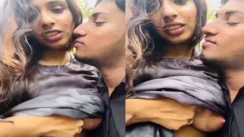 Malayali girl outdoor boob show viral latest MMS