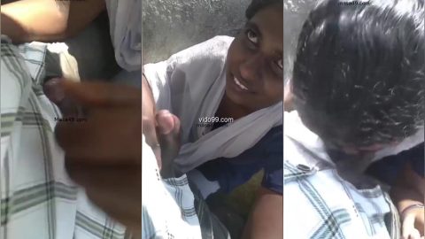 Mallu college girl pleasing her horny lover with deepthroat BJ