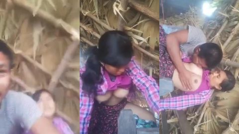 Manipuri village couple intense outdoor sex in farm